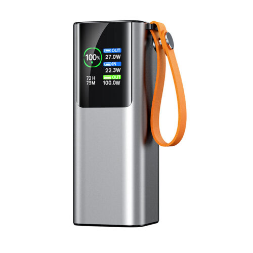 M10 20,000mAh 100W Fast-Charge Power Bank with Built-In Cable