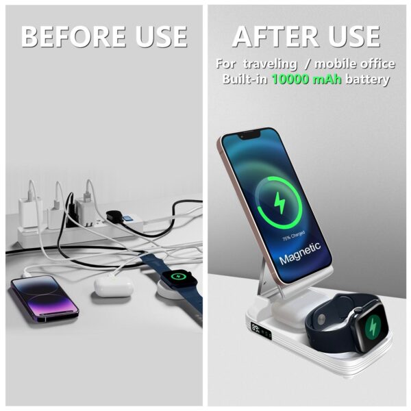 Hfb1469d0de804bc39ea4827206d6db66k YP007 10,000mAh 18W Foldable Magnetic Power Bank